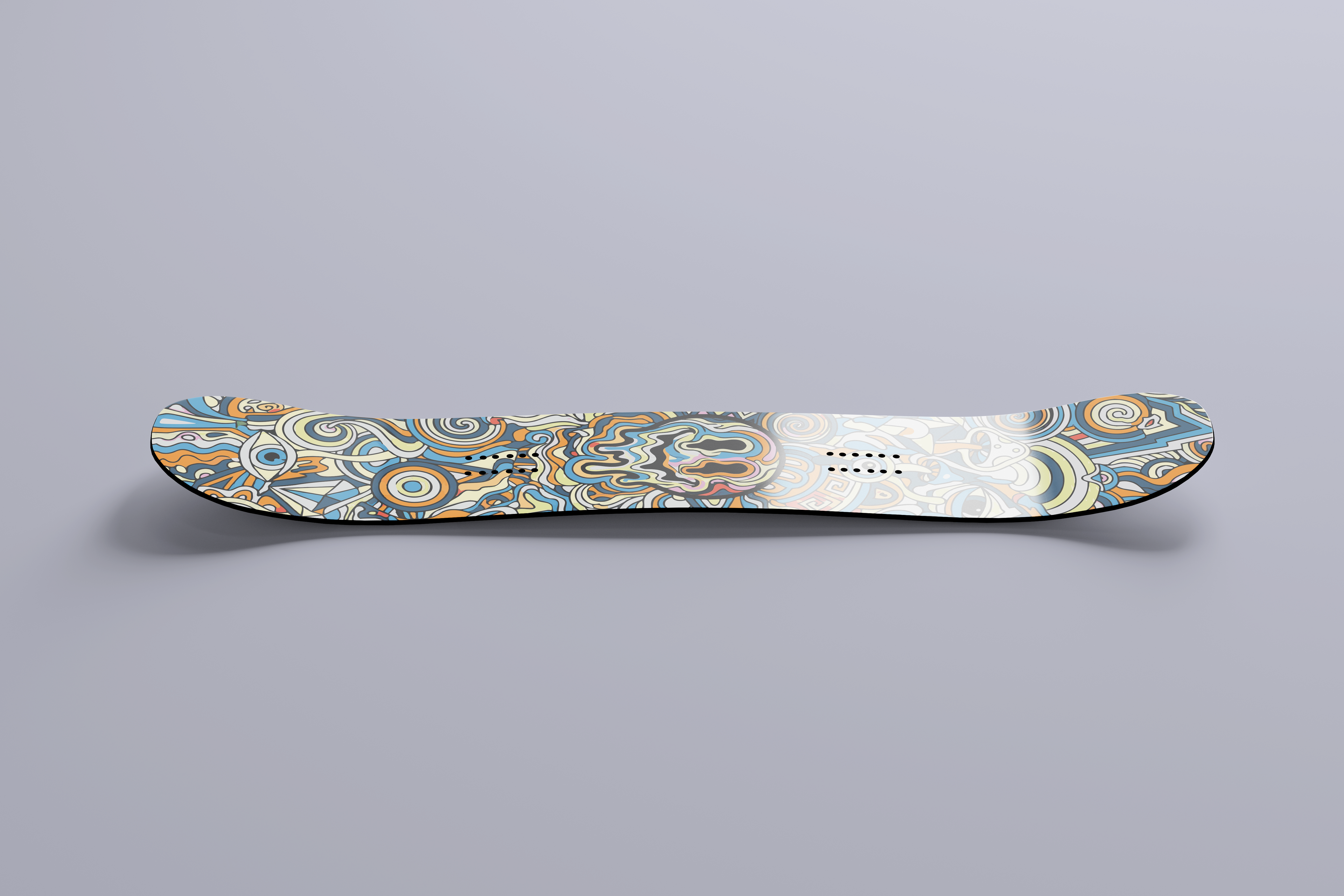 Trippy Smiley Snowboard Folie - Wrap für dein Board